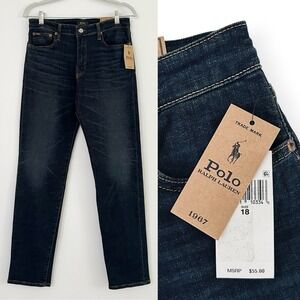 Polo by Ralph Lauren Boys Size 18 Blue The Hampton Straight Classics 2 Jeans NWT